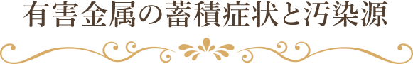 有害金属の蓄積症状と汚染源